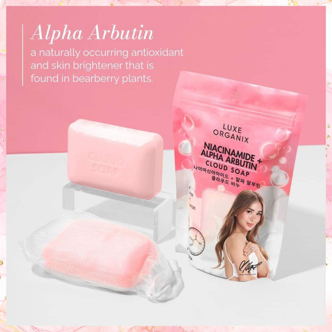 Luxe Organix Niacinamide + Alpha Arbutin Cloud Soap | 3pcs x 80g