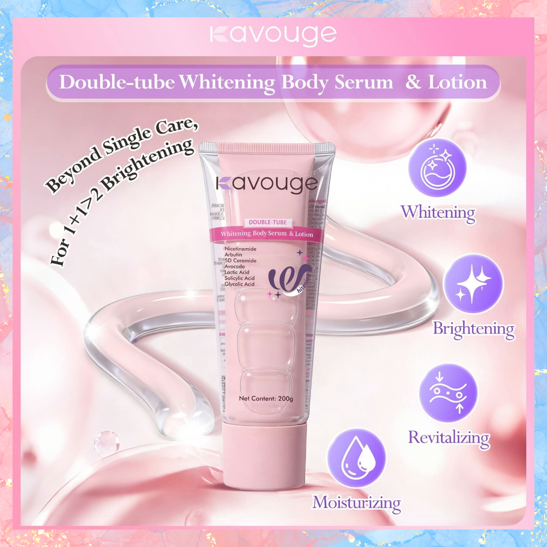 Kavouge 2in1 Double Tube Whitening Body Serum & Lotion | 200G