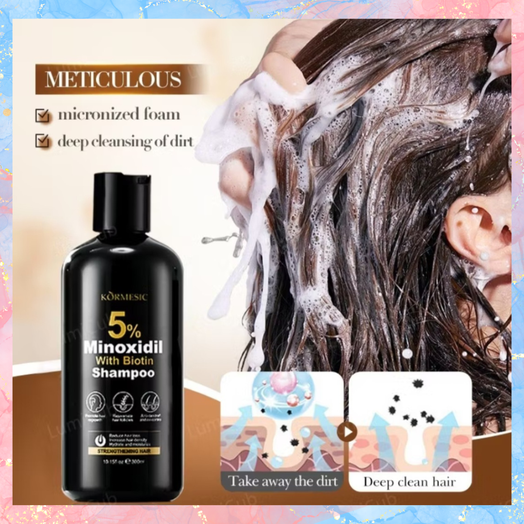Kormesic 5% Minoxidil with Biotin Shampoo and Conditioner | 300ML each