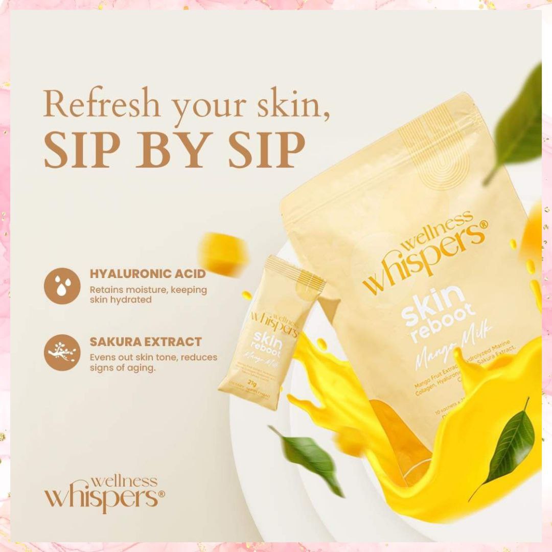 Wellness Whispers Skin Reboot Mango Milk | 10sachets