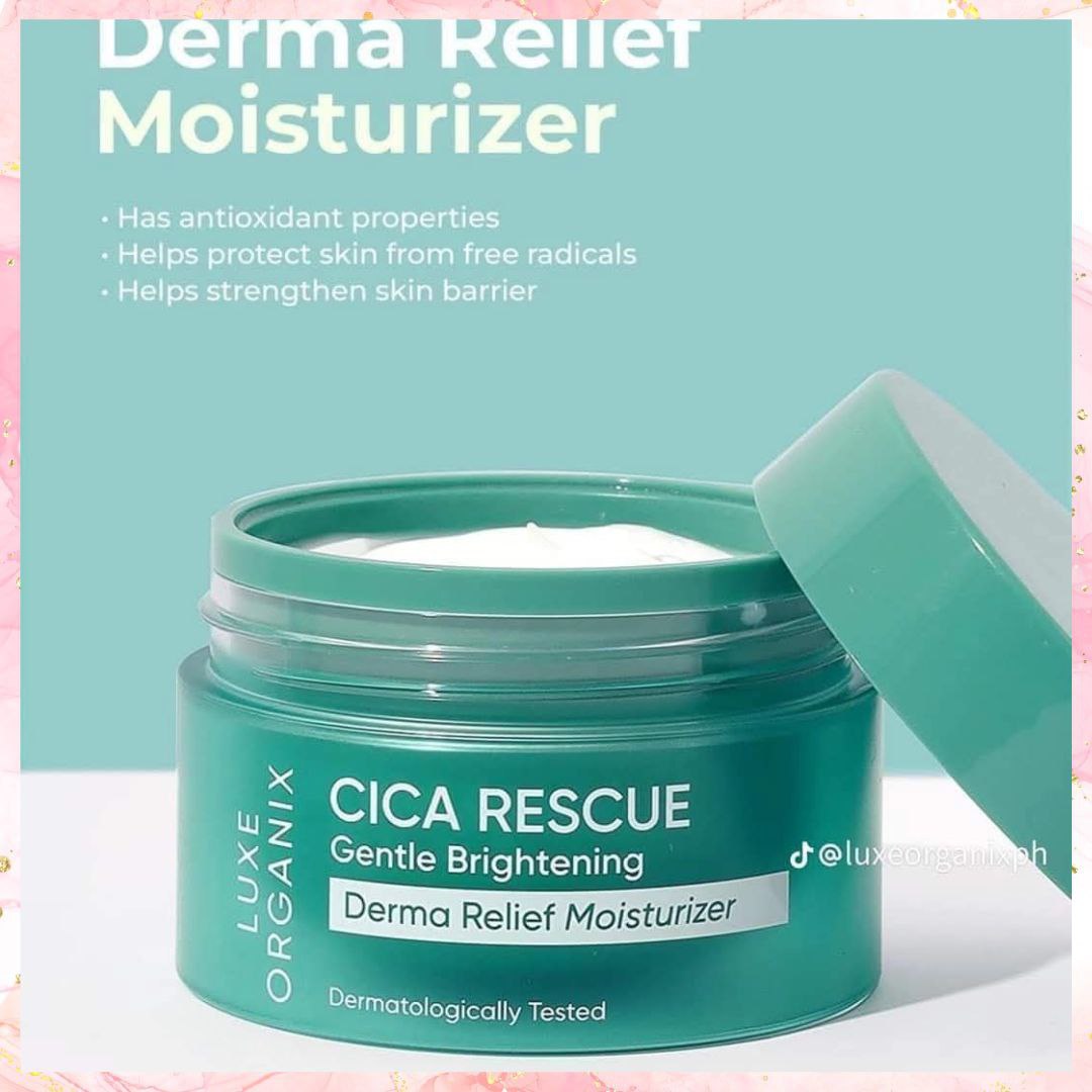 Luxe Organix CICA Rescue Gentle Brightening Derma Relief Moisturizer | 50G