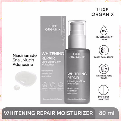 Luxe Organix Whitening Repair Ultra Light Glow Moisturizer | 80ML