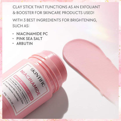 Skintific Niacinamide Bright Boost Clay Stick | 40G