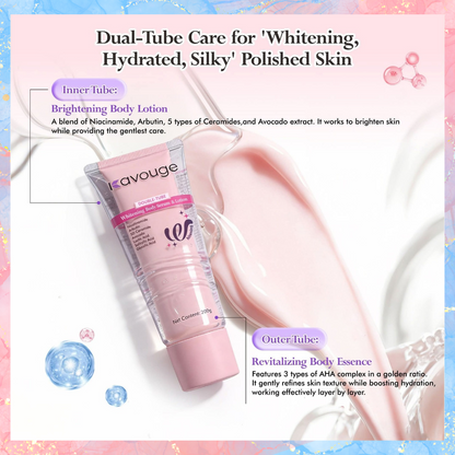 Kavouge 2in1 Double Tube Whitening Body Serum & Lotion | 200G