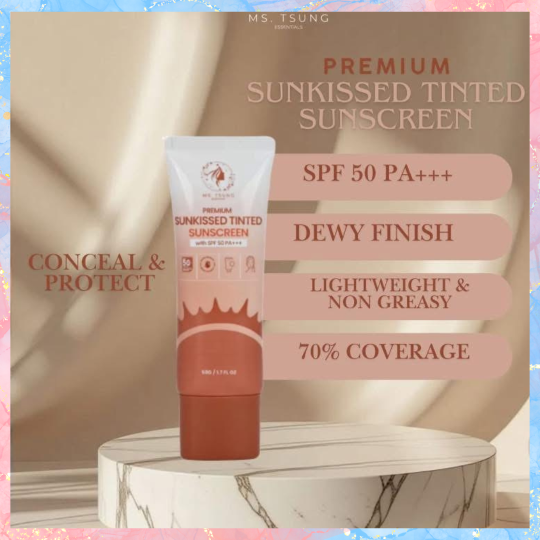 Ms tsung Premium Sunkissed Tinted Sunscreen with SPF50 PA+++ | 50G