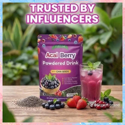 Fitgum Acai Berry Drink with Chia Seeds