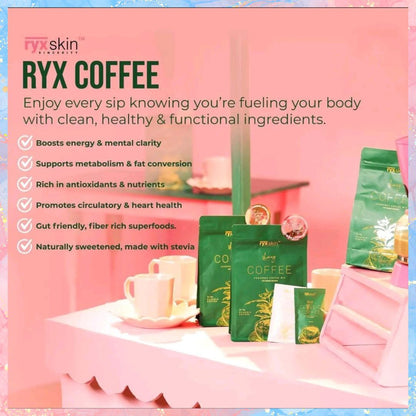 Ryx skin Coffee with Herbal extracts | 5x White Mocha + Classic Coffee | 10sachets