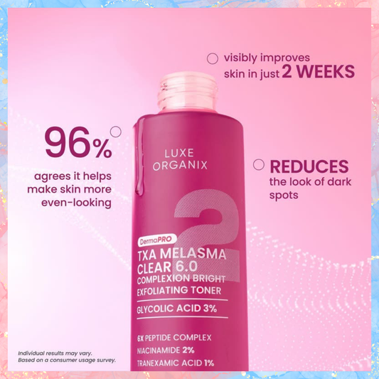 Luxe Organix Derma Pro TXA Melasma Clear 6.0 Exfoliating Toner