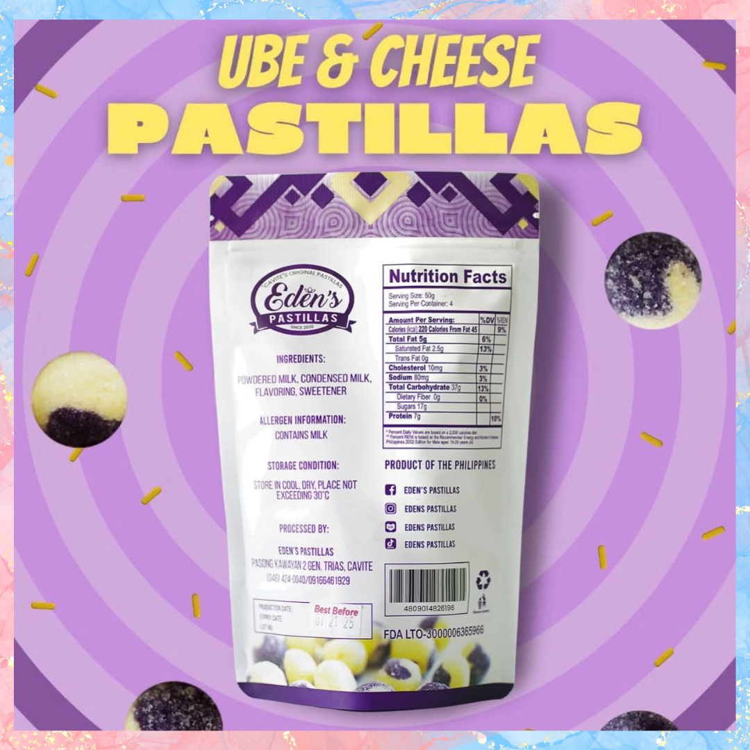 Eden's Ube & Cheese Pastillas | 200G