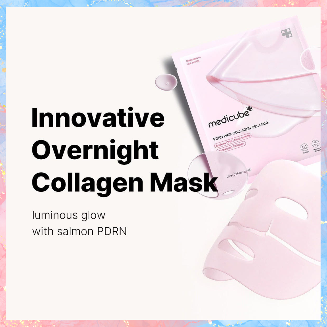 MEDICUBE Salmon DNA PDRN Pink Collagen Jelly Gel Facial Mask | Korean Glass Skin | 4PCS
