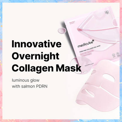 MEDICUBE Salmon DNA PDRN Pink Collagen Jelly Gel Facial Mask | Korean Glass Skin | 4PCS