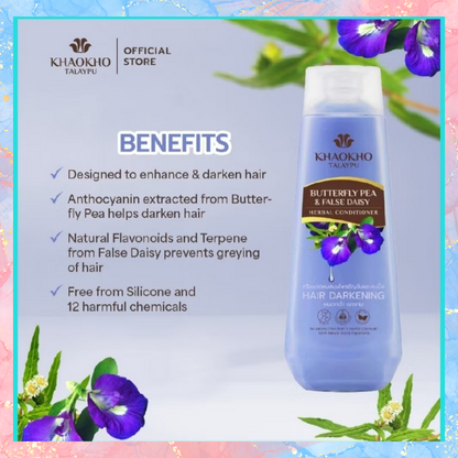 Khaokho Talaypu Herbal Hair Darkening Shampoo and Conditioner