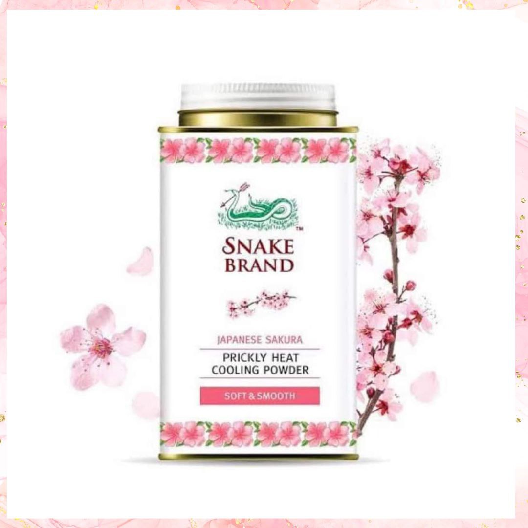 Snake Brand Prickly Heat Cooling Powder - Japanese Sakura | 140G