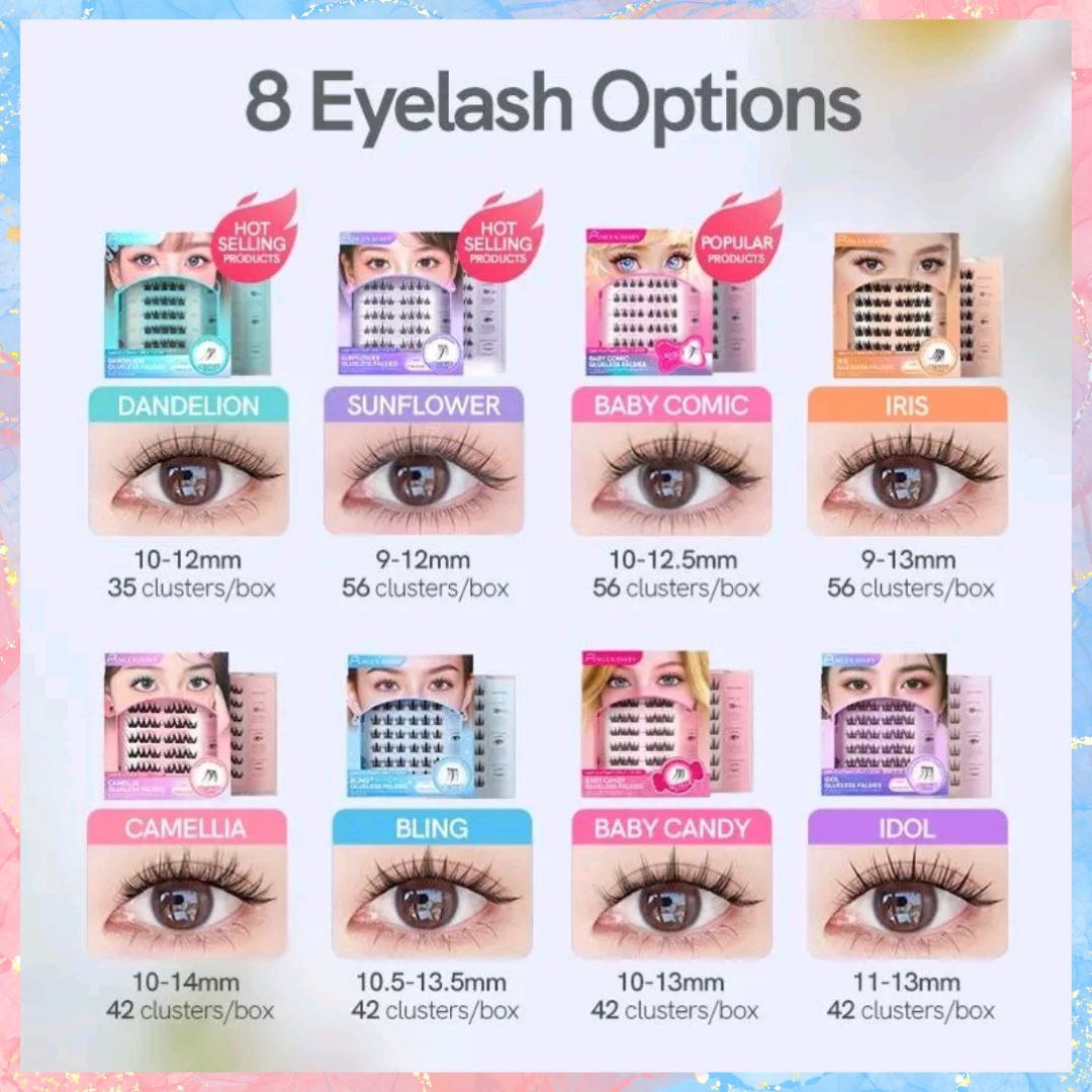 MLEN DIARY Glueless Falsies with FREE TWEEZER | No Glue Needed