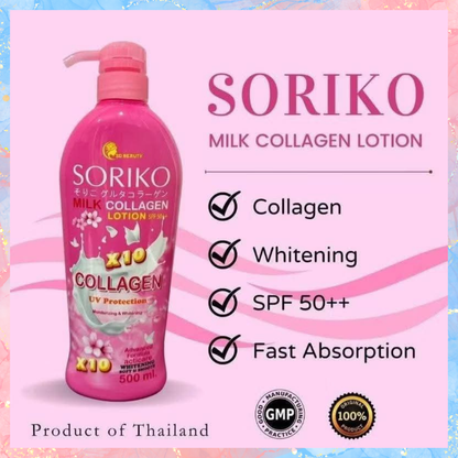 Soriko Milk X10 Collagen Lotion with SPF50++ | 500ML