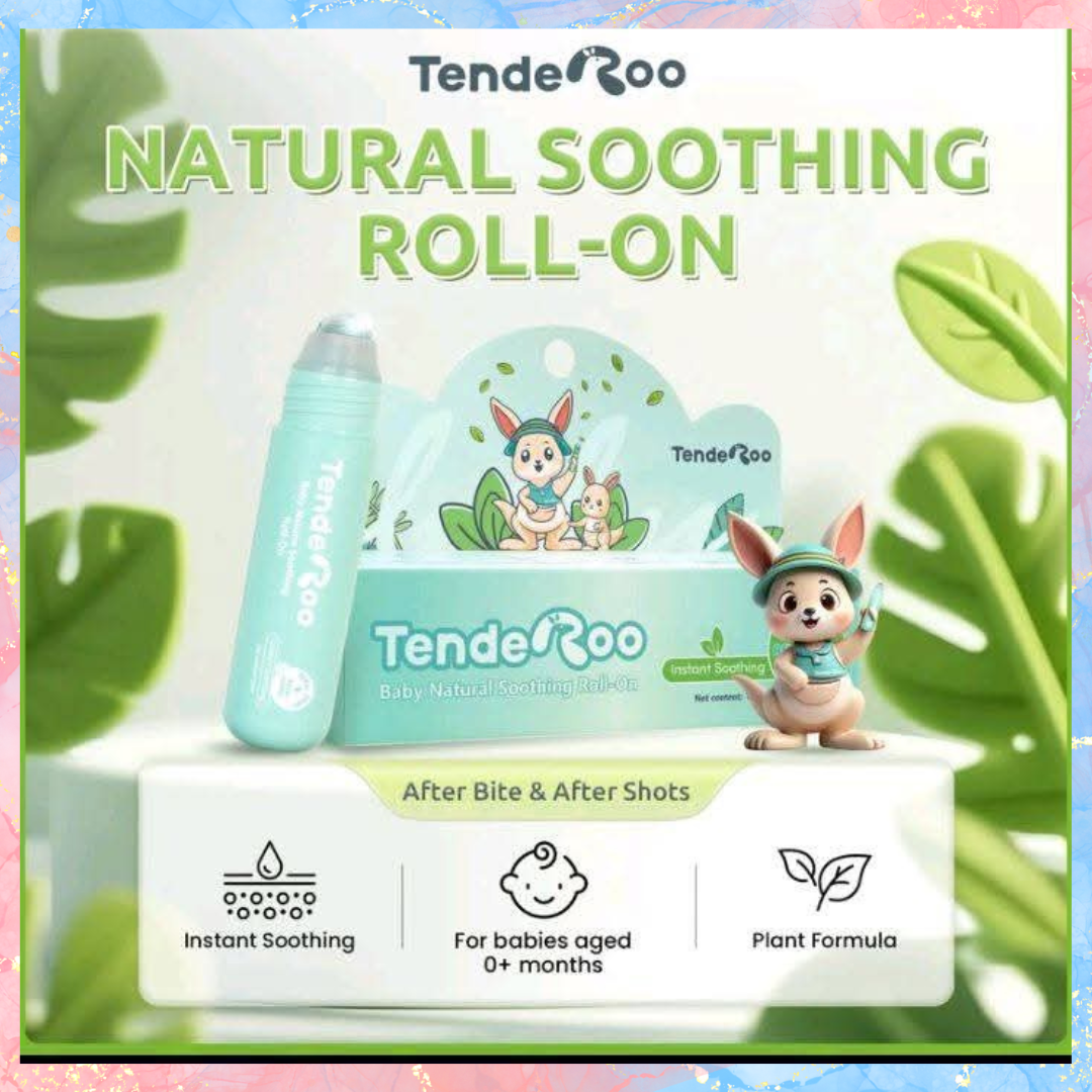 Tenderoo Baby Natural Soothing Roll-On | Gentle Relief for Itchy & Irritated Baby Skin | 360° Cool Roller - 15ml