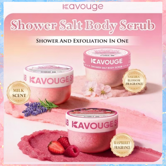 Kavouge Shower Salt Body Scrub | 300G | Shower Salts & Walnut Shell