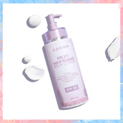 Adorn Milky Whitening Body Lotion with SPF50 | 200ML