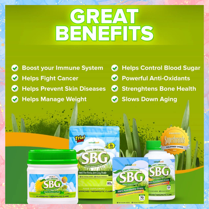 SBG SALVEO Barley Grass | Pure Barley Grass Leaf Powder | TRIAL PACK | Makes 40 Glasses