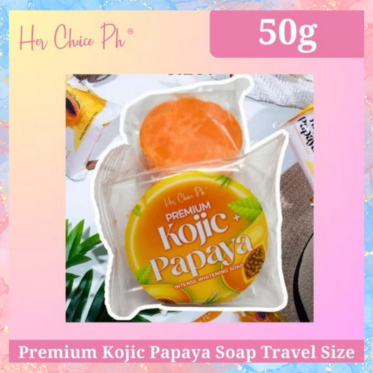 Her Choice Ph kojic Premium Kojic + Papaya Intense Whitening Soap (Travel Size) | 60G