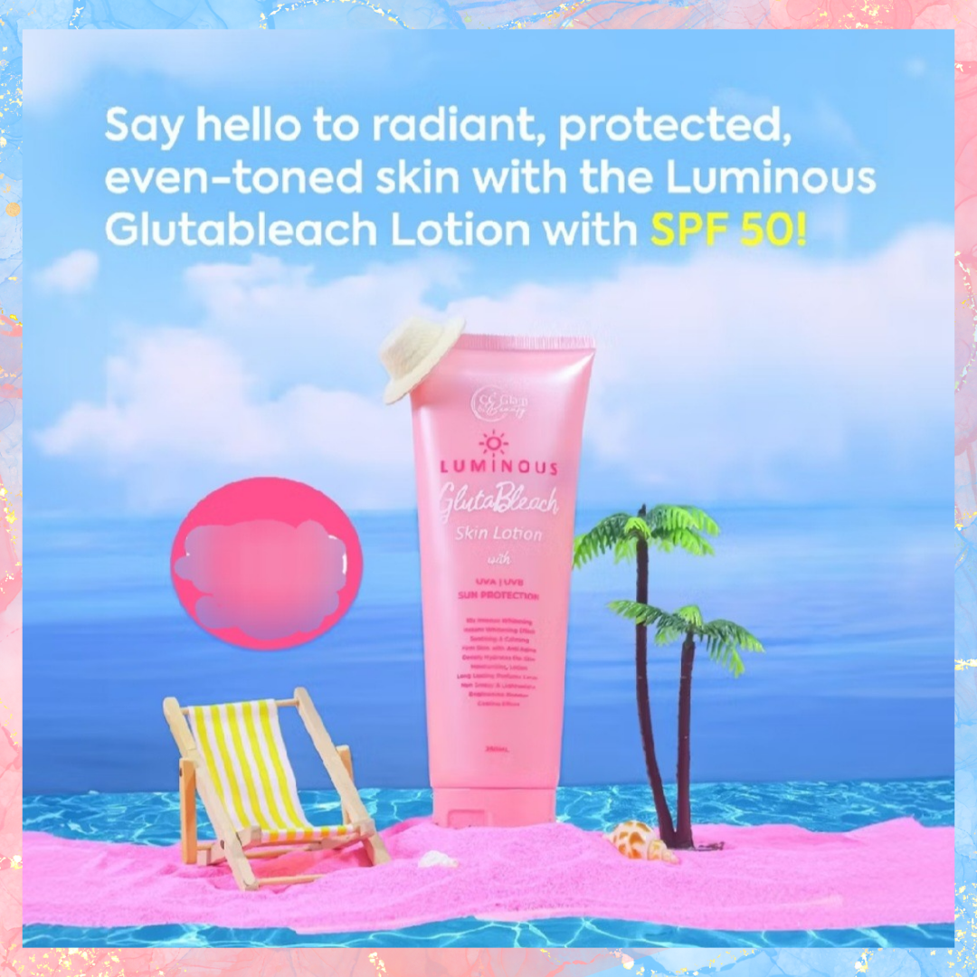Cris Cosmetics Luminous Gluta Bleach Skin Lotion with UVA/UVB Protection