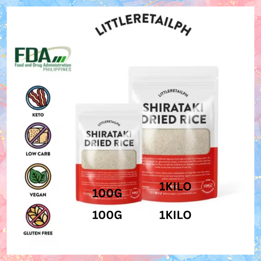 Shirataki Dried Rice | Keto/Low Carb Rice | 1KILO & 100grams - Sold Separately | by Little Retail PH