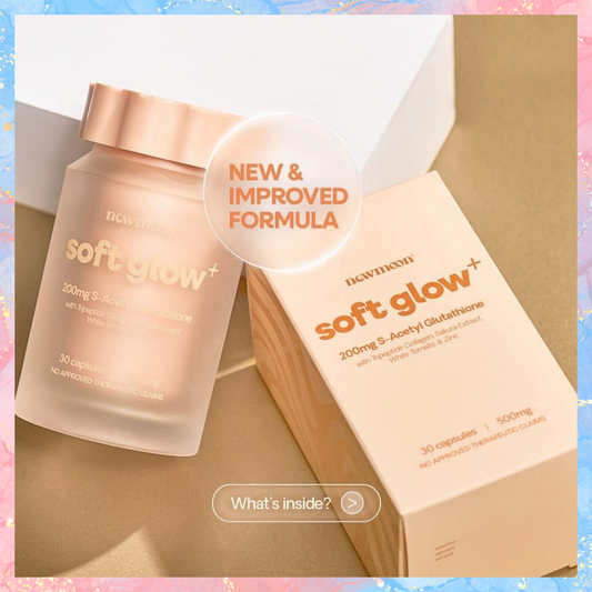 New Moon Soft Glow+ (PLUS) | 200mg S-Acetyl Glutathione | 500mg | 30caps