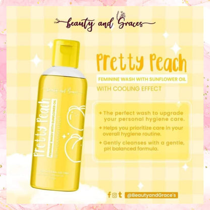 Pretty Peach Feminine Wash with Sunflower Oil with Cooling Effect | 150ML