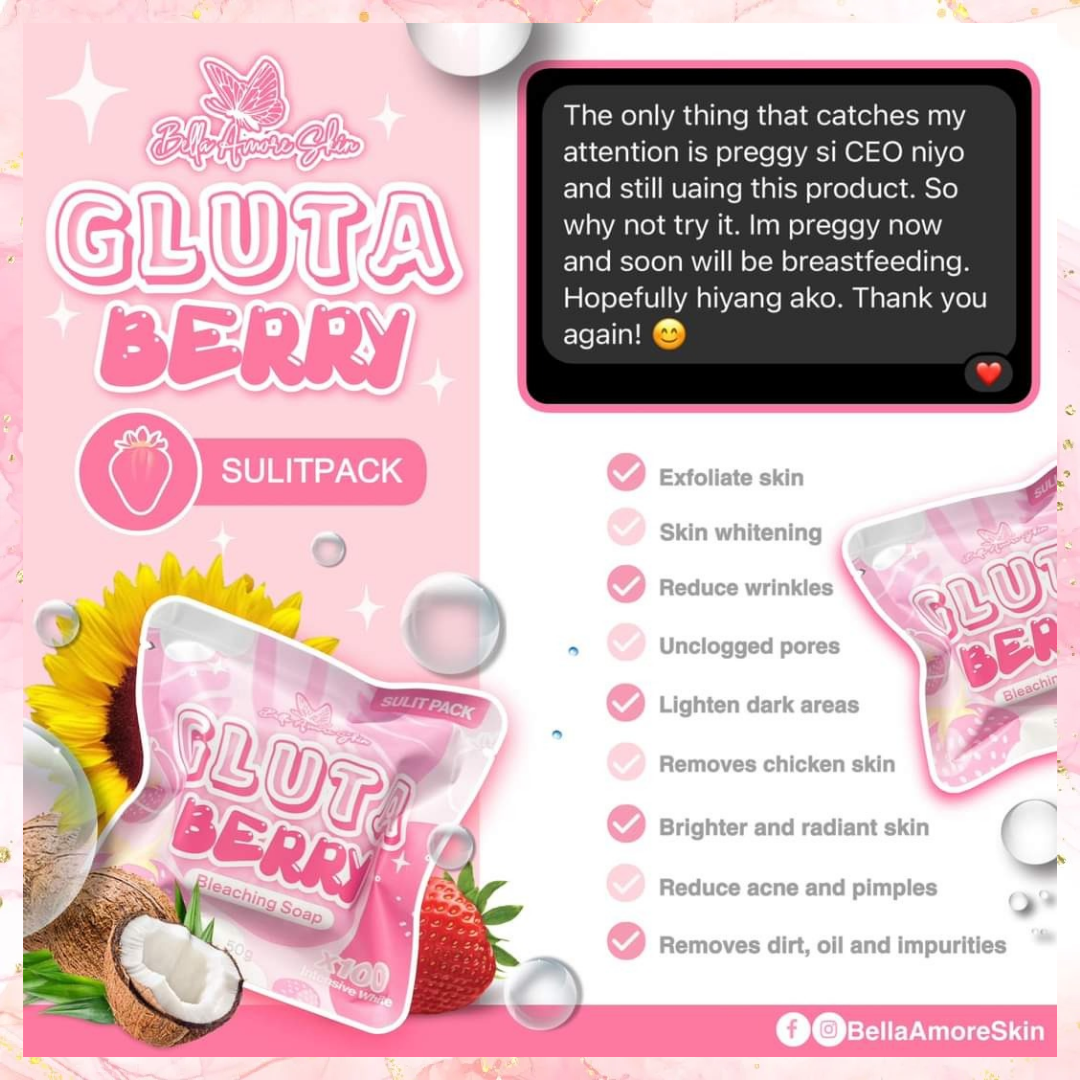 Bella Amore Gluta Berry Bleaching Soap | 50G
