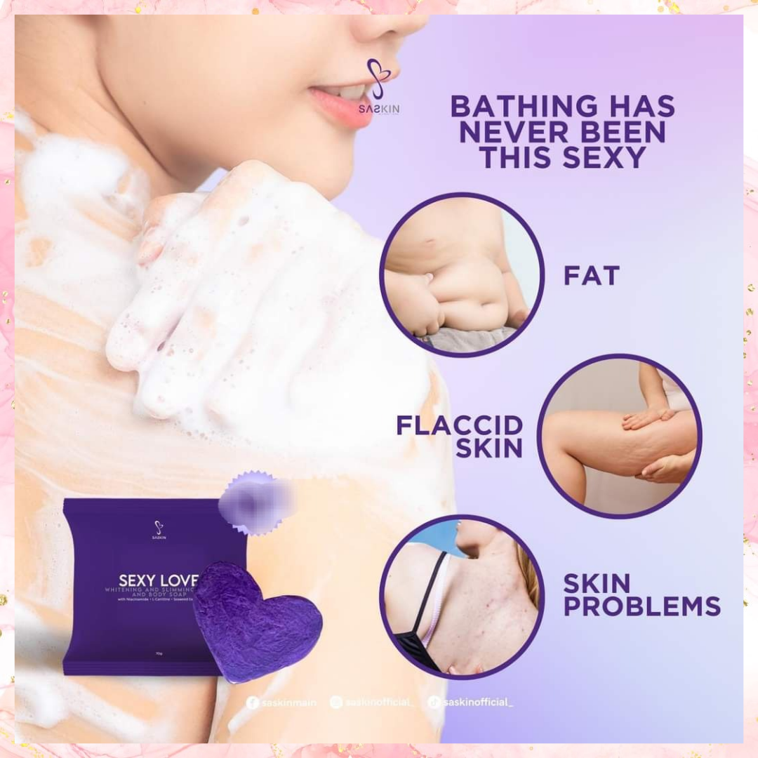 SASkin Sexy Love Whitening & Slimming Face & Body Soap | 70G