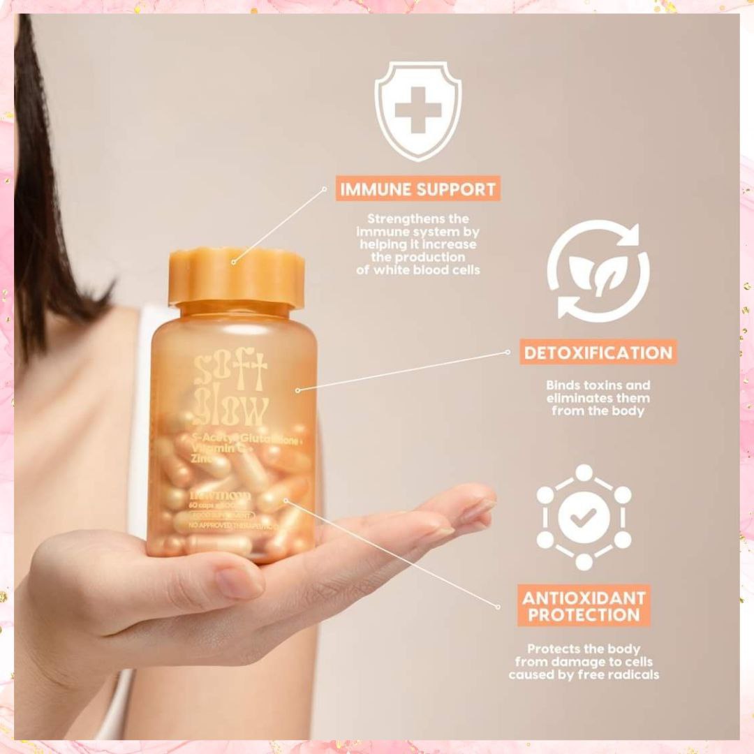 New Moon Soft Glow Gluta + Vitamin C + Zinc Capsules | 60caps