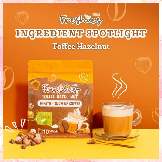 Juju Glow Freshies Toffee Hazel Nut | Health & Glow up Coffee | 10sachets