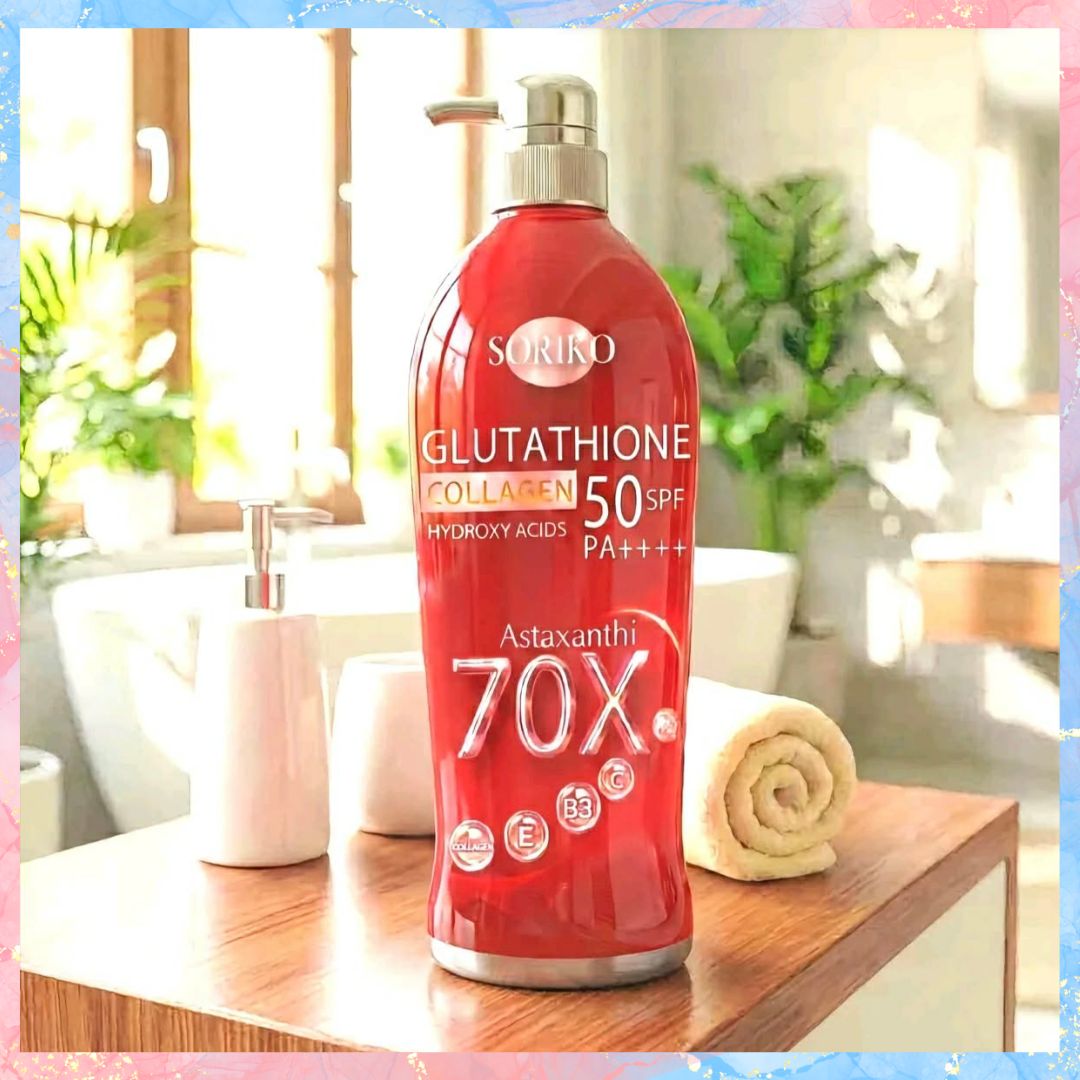Soriko Glutathione Astaxanthin 70x Whitening Body Lotion | 500ml