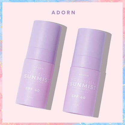 Adorn Premium Sunmist Facial Spray with Hyaluronic Acid | SPF 40 | 50ML