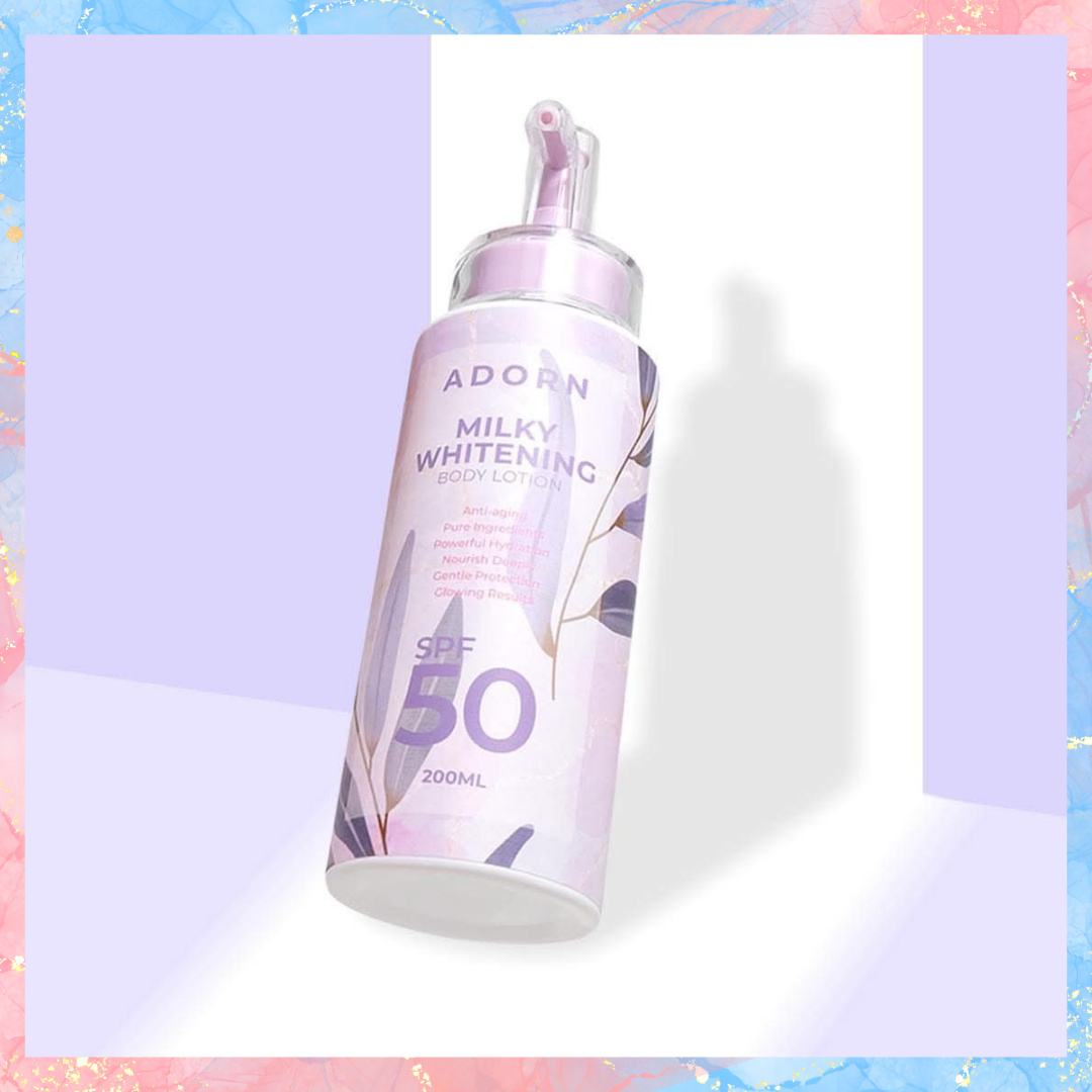 Adorn Milky Whitening Body Lotion with SPF50 | 200ML