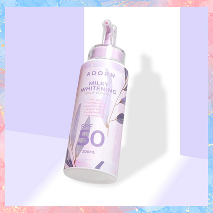 Adorn Milky Whitening Body Lotion with SPF50 | 200ML
