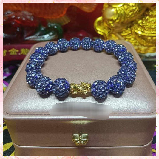 18k Real Gold Piyao Bracelet with Swarovski stone plus Free Cat Sticker | Future Dusk - Lucky color for the year 2025