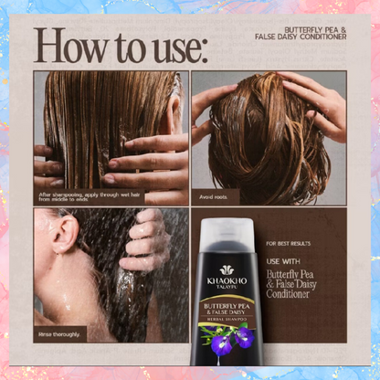 Khaokho Talaypu Herbal Hair Darkening Shampoo and Conditioner