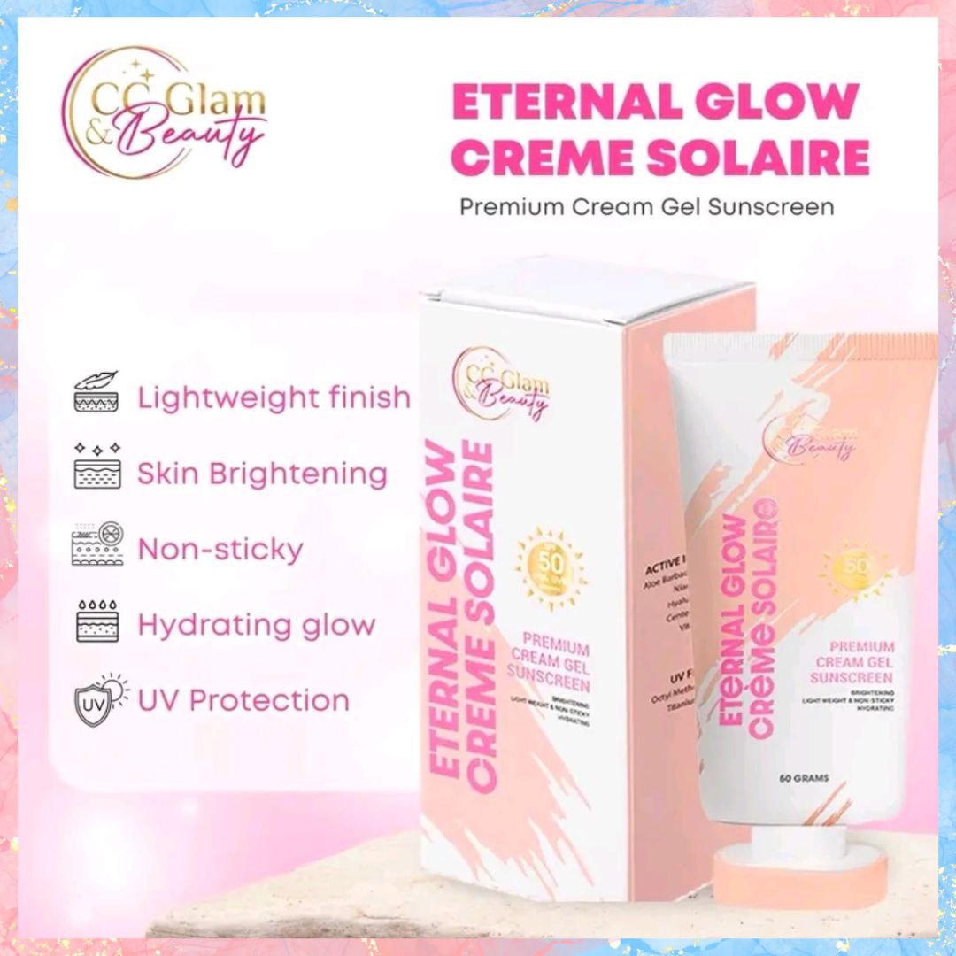 Cris Cosmetics Eternal Glow Creme Solaire Premium Cream Gel Sunscreen | 50G