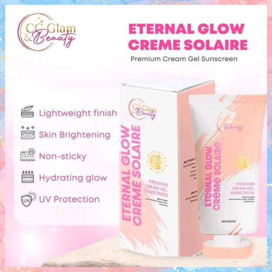 Cris Cosmetics Eternal Glow Creme Solaire Premium Cream Gel Sunscreen | 50G