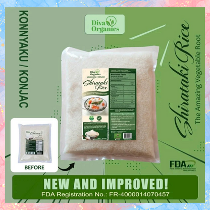 Diva Organics Shirataki Dried Rice - 1KG | Konjac Rice