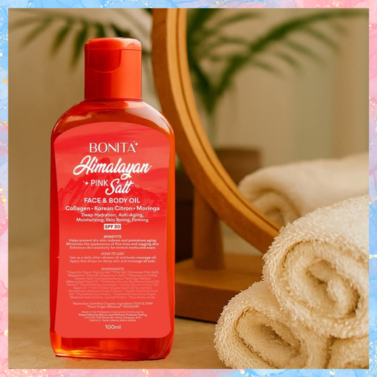 Bonita Himalayan Piink Salt Face & Body Oil with SPF30 | 100ML