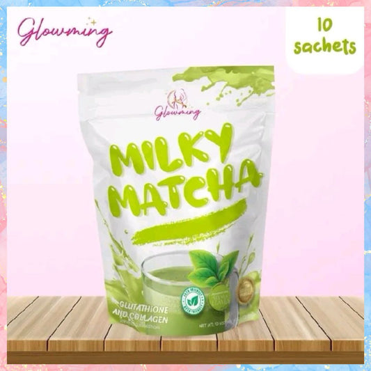 Cris Cosmetics Glowming Milky Matcha with Glutathione and Collagen | 10sachets