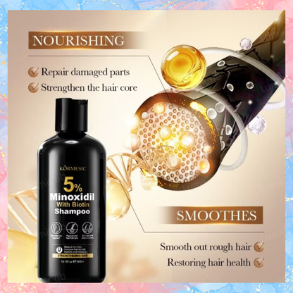 Kormesic 5% Minoxidil with Biotin Shampoo and Conditioner | 300ML each