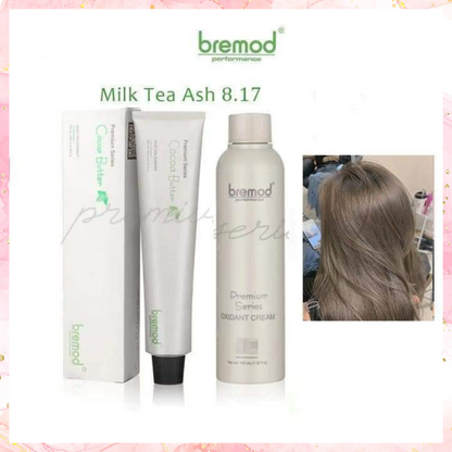 Bremod Milktea Ash Hair Colourant with Oxidant Cream + Bremod Super Plex | Hair Color + Hair Vitamin