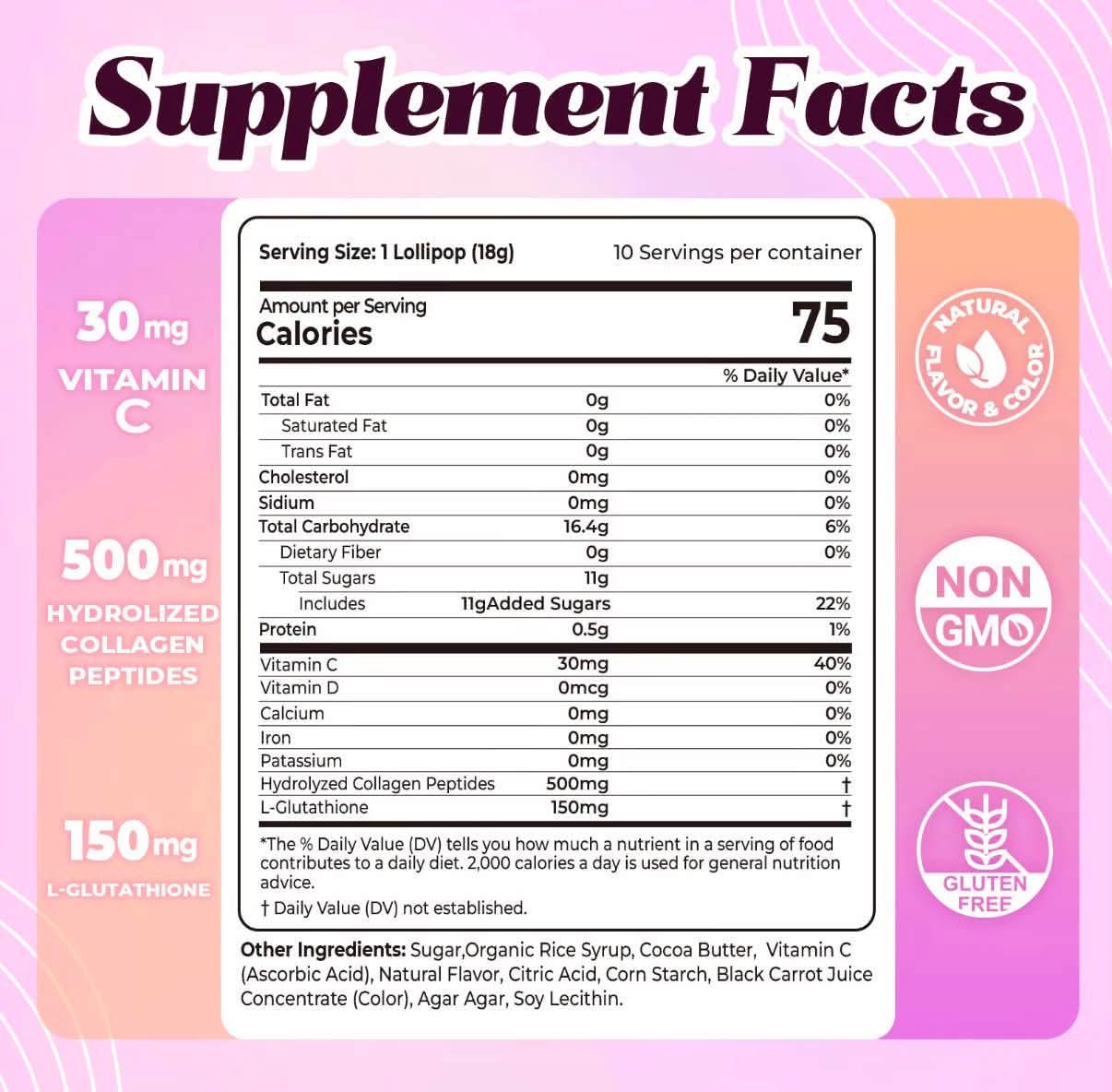 Divinity Nutra L-Glutathione Beauty Lollipop