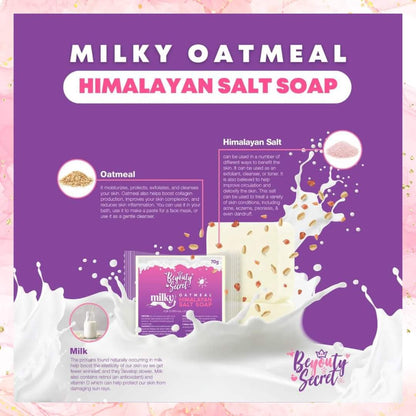 (3pcs) Beyouty Secret Milky Oatmeal Himalayan Soap | 70G each