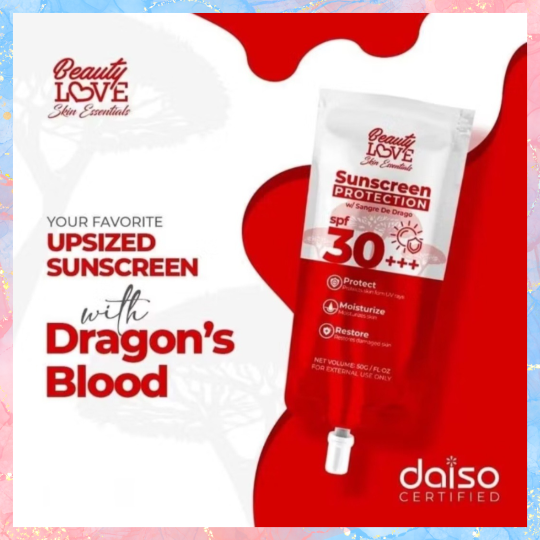 Beauty Love Sunscreen with Dragon's Blood | SPF30+++ UVA UVB