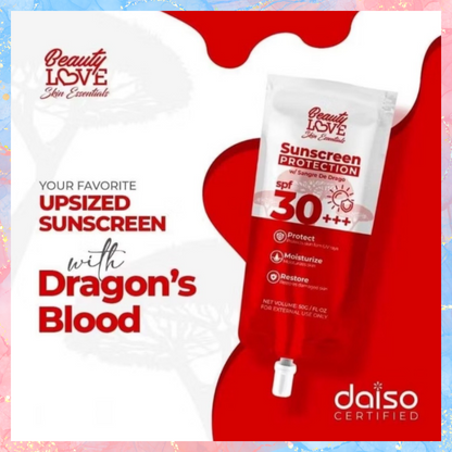 Beauty Love Sunscreen with Dragon's Blood | SPF30+++ UVA UVB