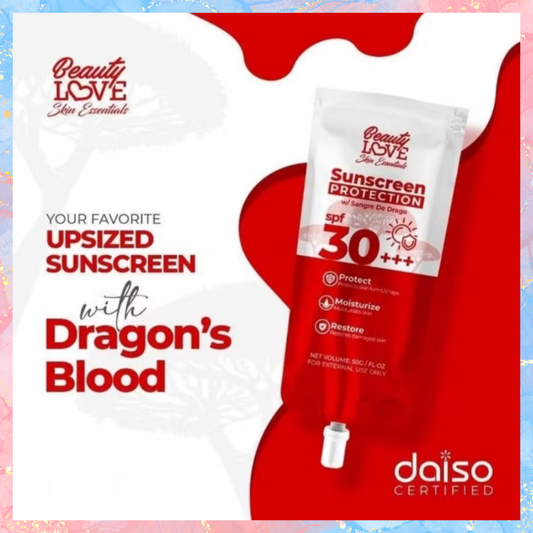 Beauty Love Sunscreen with Dragon's Blood | SPF30+++ UVA UVB